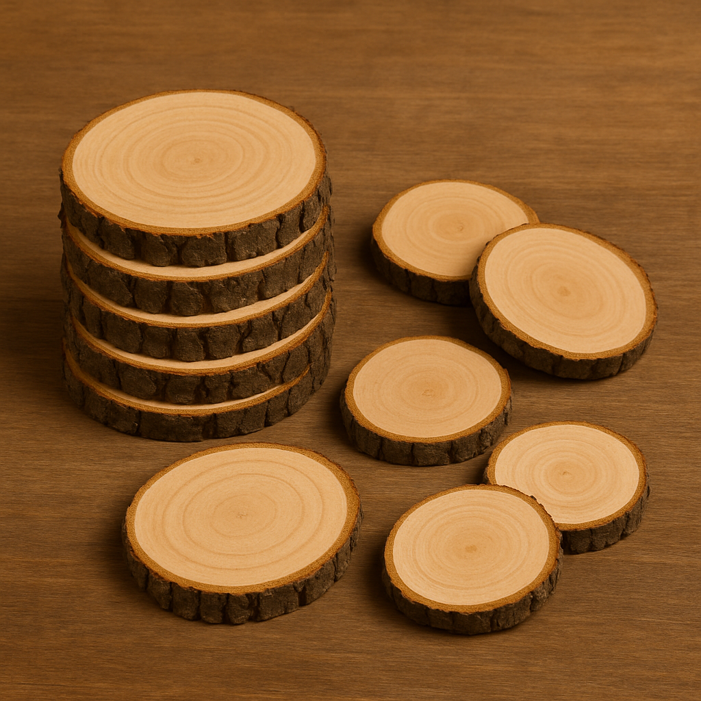 Acacia wood discs