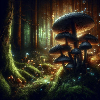 Magical mushroom world - wall or table pictures