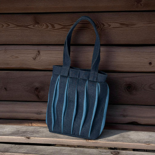 Mushroom denim handbag