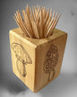 Wooden toothpick holder