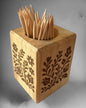 Wooden toothpick holder
