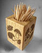 Wooden toothpick holder