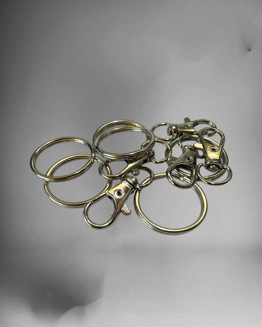 Key ring with carabiner – metal, 25 mm